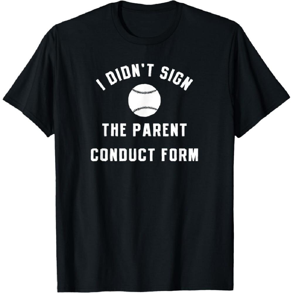 

Crazy Sports Parents Mom Dad Code of Conduct Form Baseball T-Shirt XXXXXL чёрный