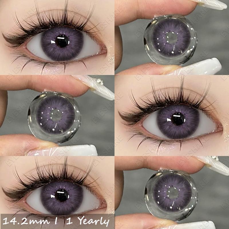 Kontaktlinser for kvinner Makeup Pataya kontaktlinser for øyne Blå Brun Lilla Fargede linser 2 stk Årlig farge Linse øyne