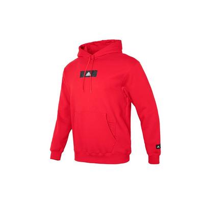 adidas CNY Logo Print Drawstring Long Sleeve Sweatshirt Men Tops Red HZ3036