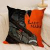 Black C-CloverS Cushion Cover Soft Plush Double-Sided Decorative Pillow Cover Cozy Sofa Cushion Case Home Gift for Living Room