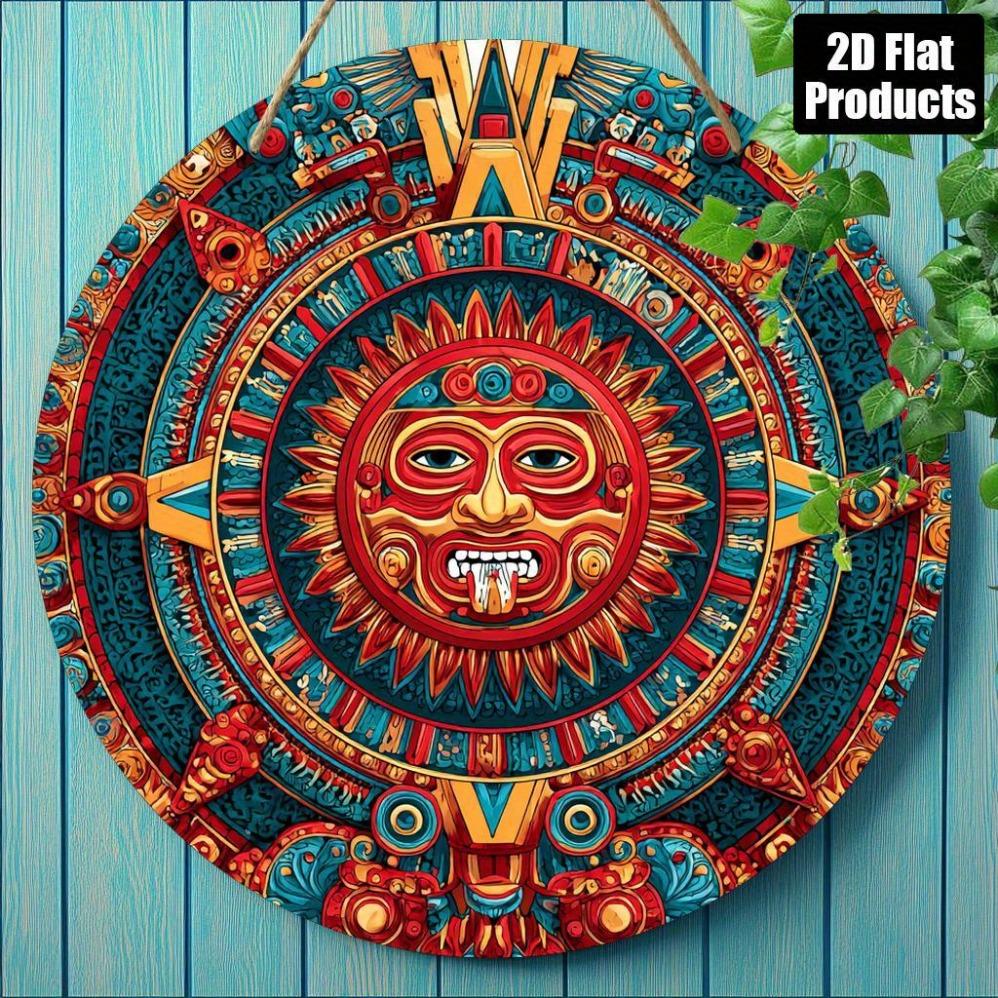 pc Tribal Sun Wall Decor Tribal Sun Motif Hanging Plaque Thanksgiving Christmas Perfect Gift Idea Retro Tribal Artwork