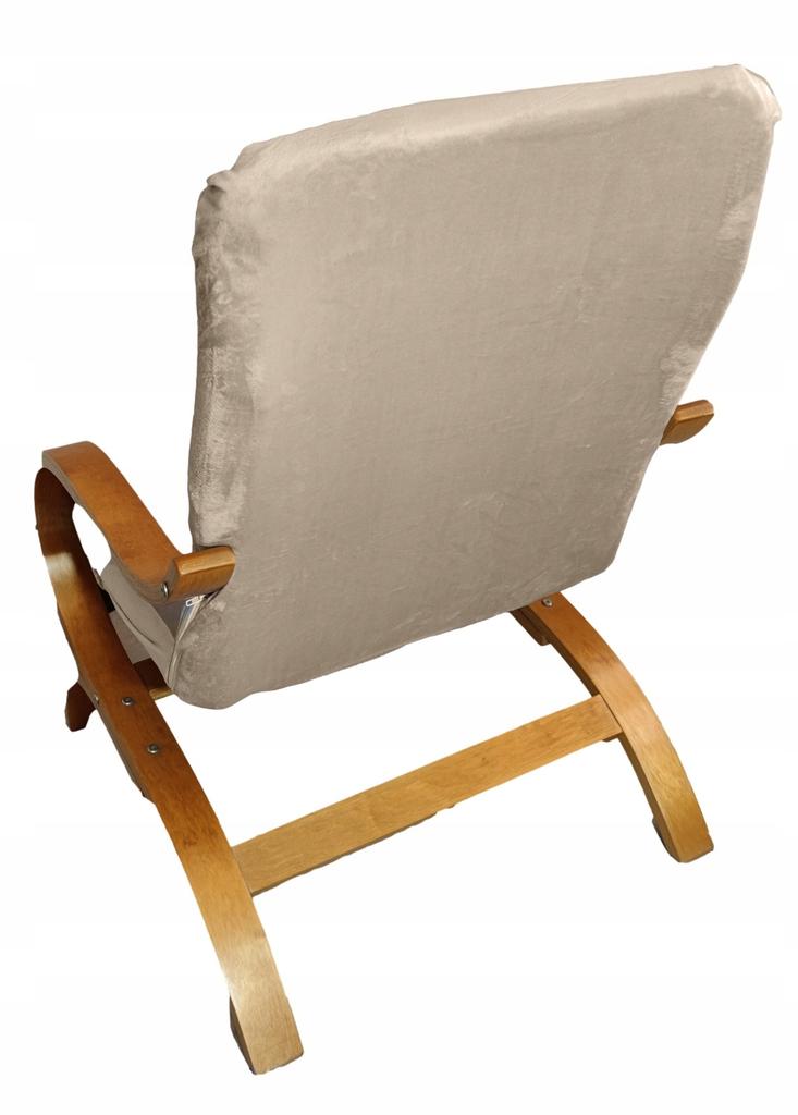 Finka Armchair Cover, Cream Beige, Thick Velvet