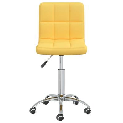 Office Chair Swivel Mustard Yellow Fabric