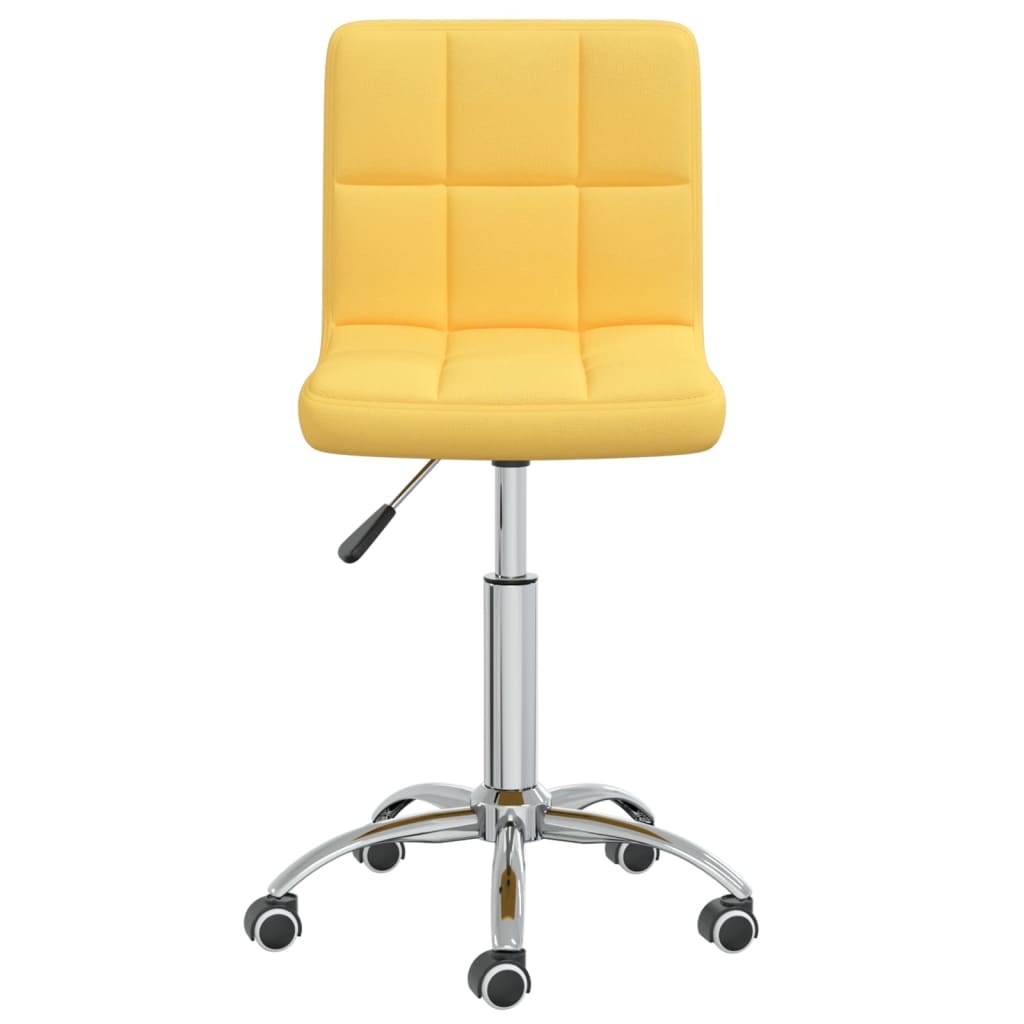 Office Chair Swivel Mustard Yellow Fabric
