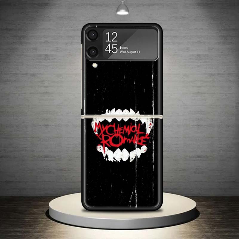 My Chemical Romance MCR Phone Case For Samsung Galaxy Z Flip 7 6 5 4 3 5G Shockproof Cover Z Flip7 Flip6 ZFlip5 Flip3 Flip4 Luxu