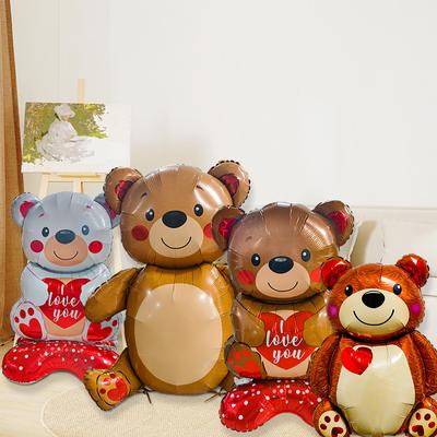 Love Bear Heart Inflatable Balloon Foil Balloons Party Supplies Decoration for Boy Girl