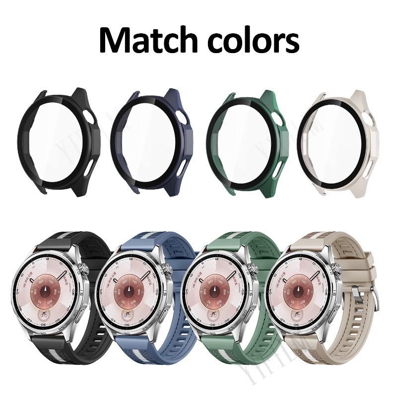 Offizielle Nylon-Armbandbänder mit PC-Schutzhülle für Huawei Watch GT 6 GT6 Pro GT5 46mm 22mm Komposit-Silikonarmband