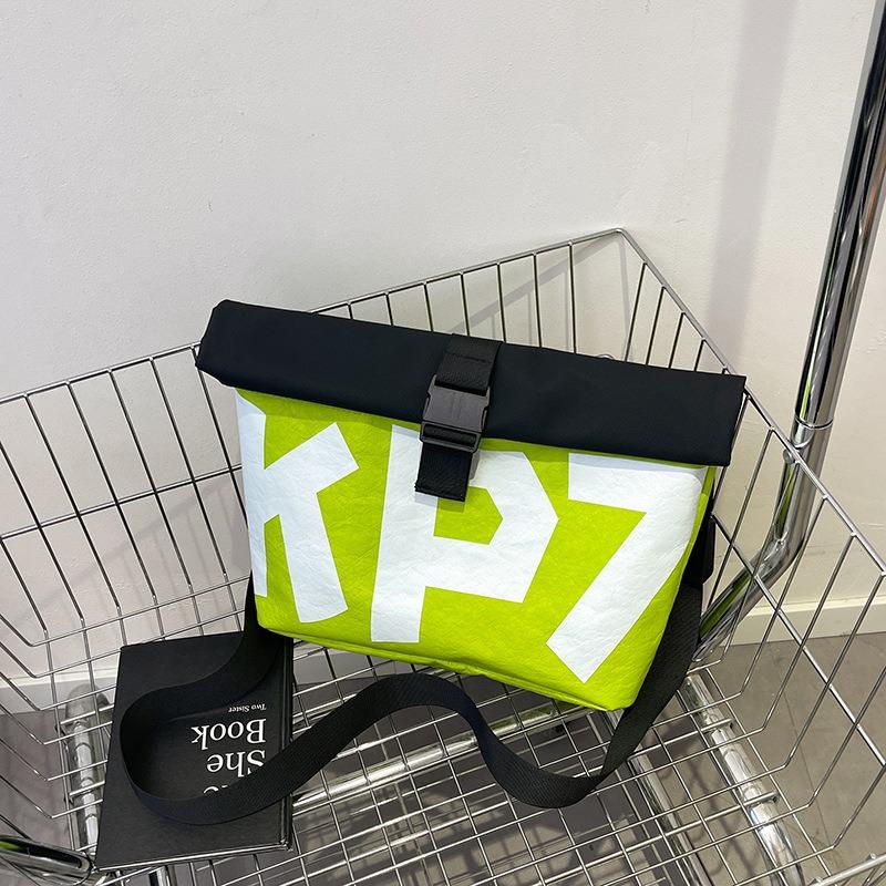 

Стильная новая спортивная наплечная сумка большой вместимости для велоспорта на открытом воздухе, студенческая сумка для мужчин и женщин, сумка-мессенджер для поездок на работу. зелёный