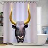 Vintage Cow Shower Curtain Farmhouse Bathroom Decor Western Rustic Shower Liner Country Animal Pattern Home Decor Washable