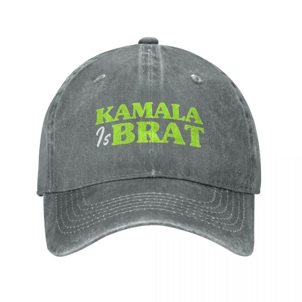 Kamala Harris Is Brat Unisex Style Baseball Caps Distressed Denim Caps Hat Casual Outdoor Activities Gift Sun Cap