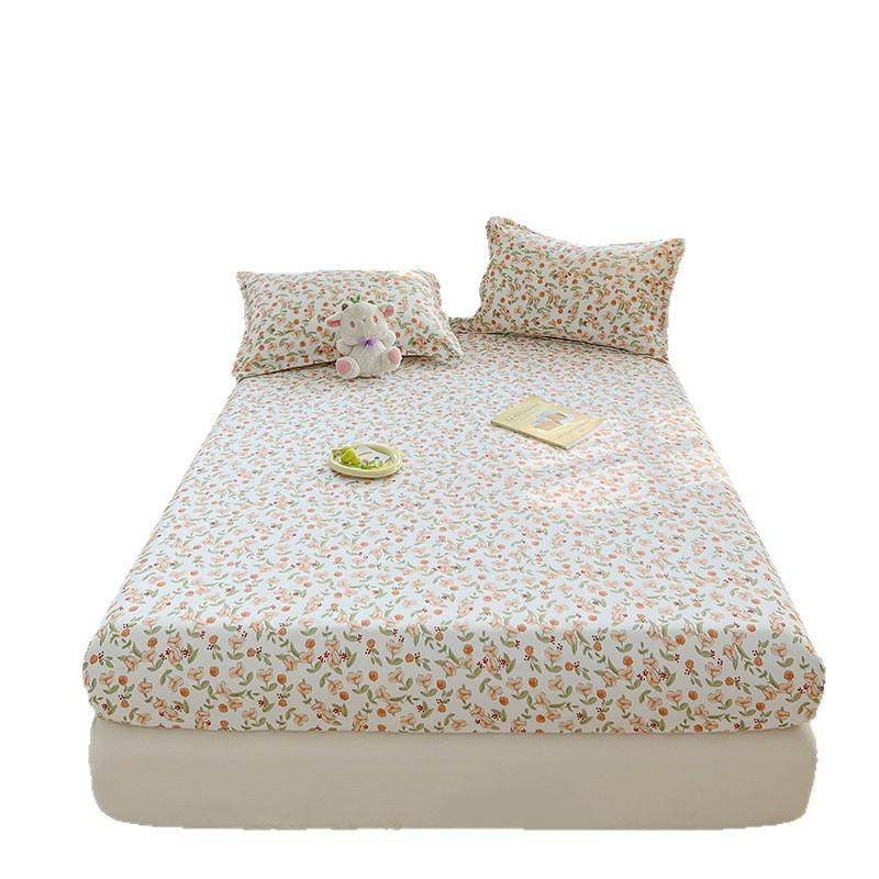 Premium Aloe Cotton Fitted Sheet & Waterproof Pillowcase Set - Skin-Friendly & Comfortable