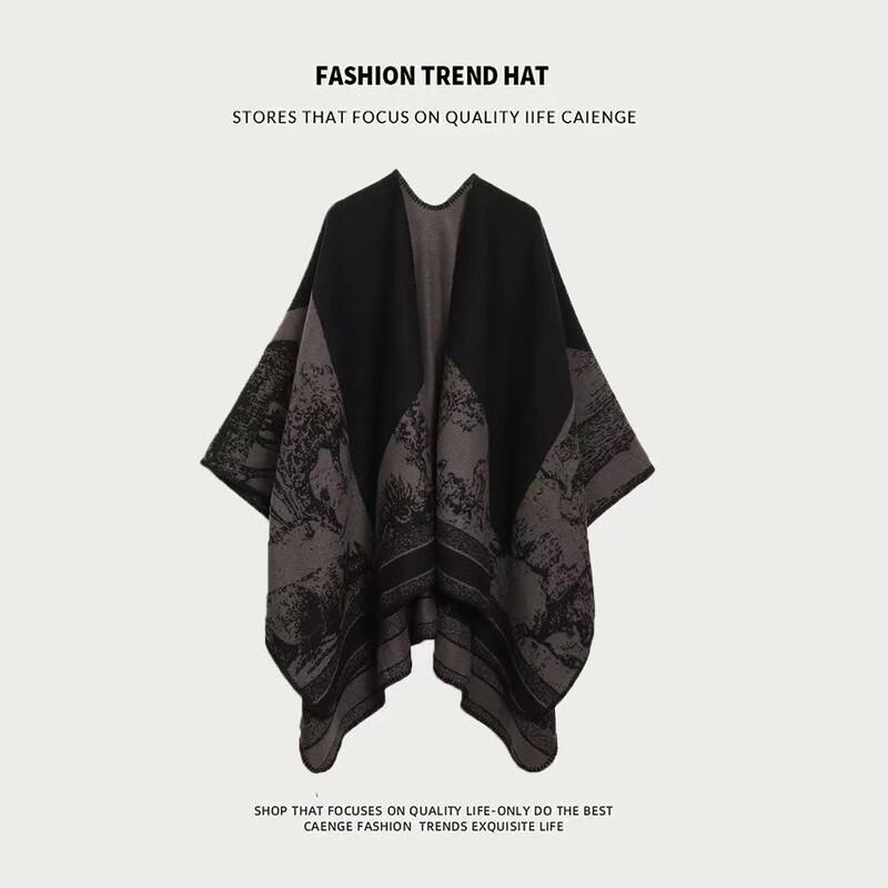 

Women s Ethnic Ginkgo Leaf Shawl Cape