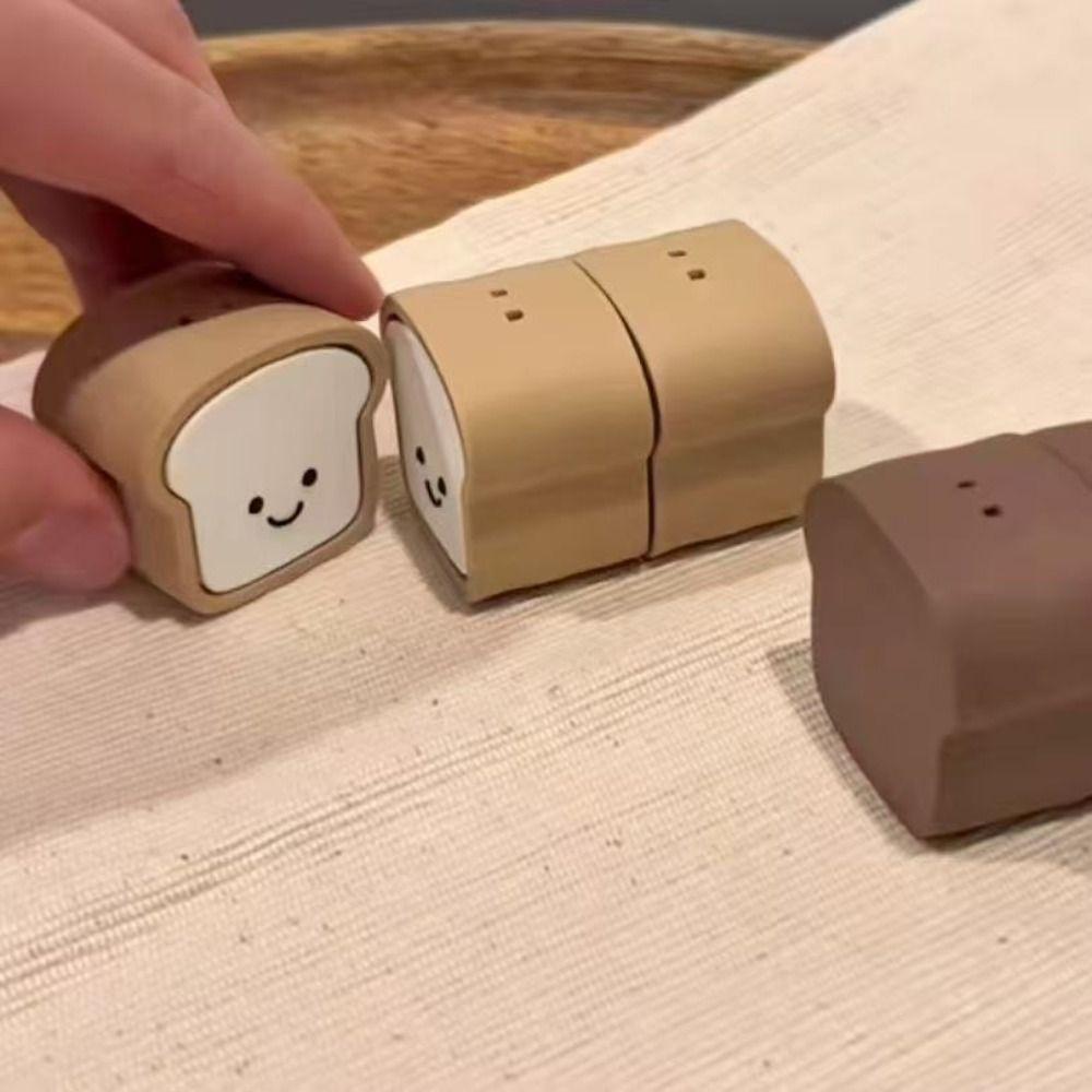 Finger Press Toast Keyboard Clicker Sensory Toy Finger Clicker Toy Bread Fidget Keychain ADHD ASMR