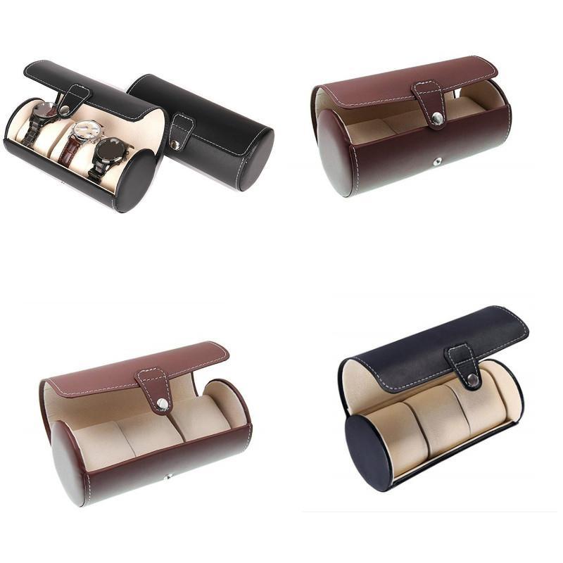 PU Leather 3 Grid Watch Box High-end Jewelry Watch Storage Display Packaging Box