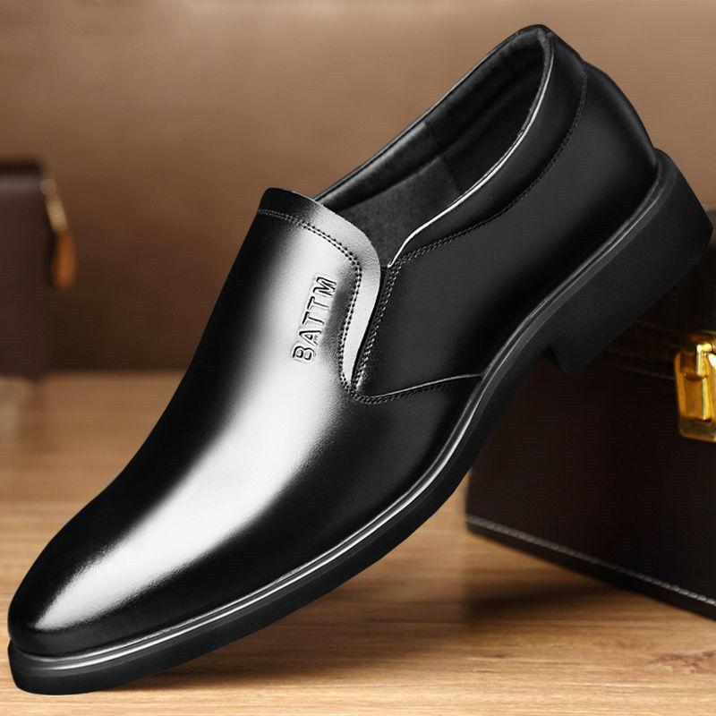 

Мягкая кожаная обувь мужская кожаная обувь деловая модельная обувь для среднего возраста мягкая подошва черная большой размер мужская обувь 44