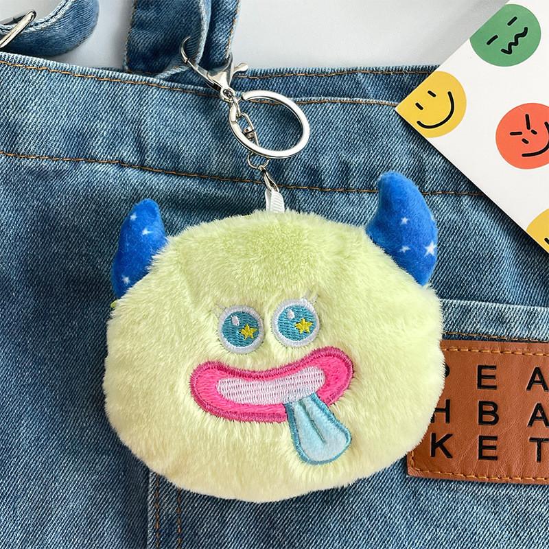 Adorable Furry Monster Coin Purse Plush Wallet Cute Cartoon Girl Heart Pouch