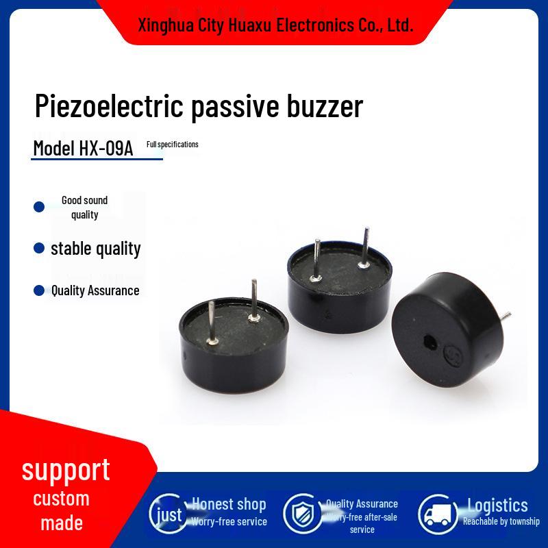 HX Huaxu 09 Low Power Ultra-Small High Temp Resistant 5V/12V Passive Piezoelectric Buzzer 9x5 mm