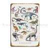 Dinosaurs Metal Plaque Poster Party Customize Bar Print Wall Mural Tin Sign Poster