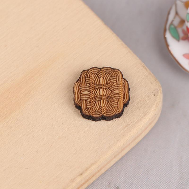1/12 Dollhouse Retro Mini Tea Coasters, Wooden Cup Mat, Dollhouse Furniture Decoration, Kitchen Ornaments