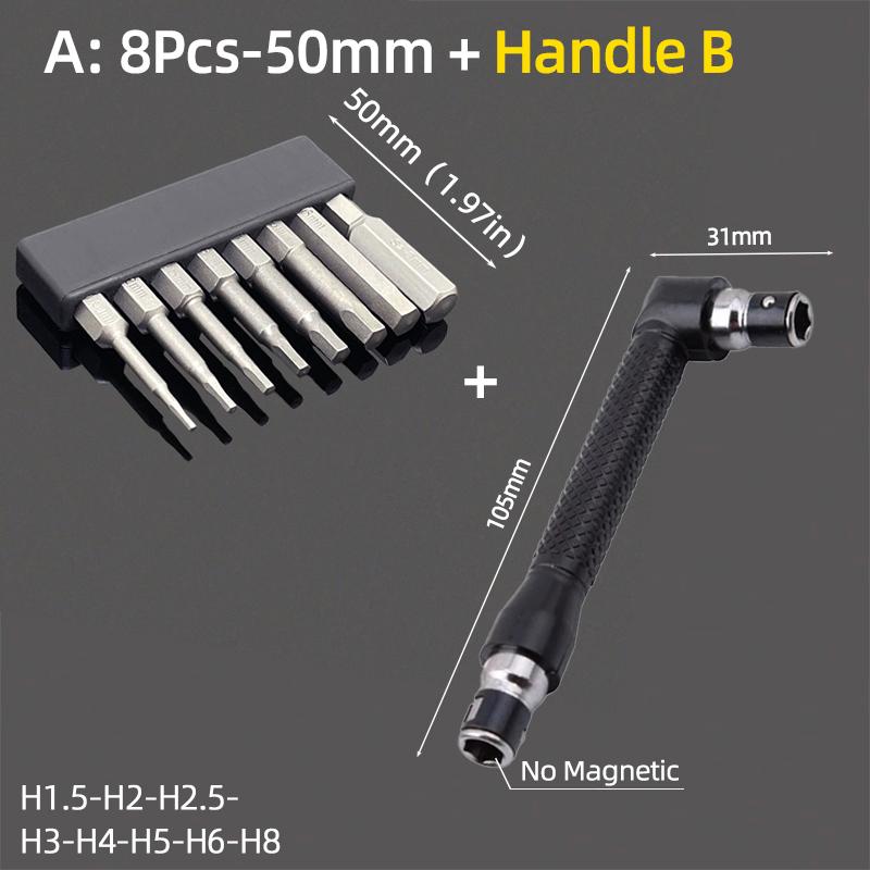 Sechskant Schraubendreher Bit Set Metrisch 50mm Magnetische Spitze 6,35mm Sechskantschaft Schraubendreher Bohrer Ratsche Handwerkzeuge Zubehör