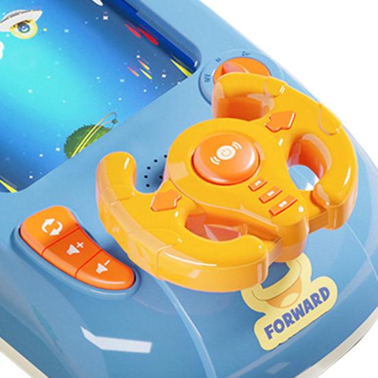 Kids Driving Simulator Toy 200 Levels Adjustable Educational Steering Wheel Toy Toddlers Interactive Pretend Driving Car Racing Board Game