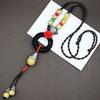 Collana in ceramica intrecciata in stile nazionale retrò, collana da donna, accessori per abbigliamento