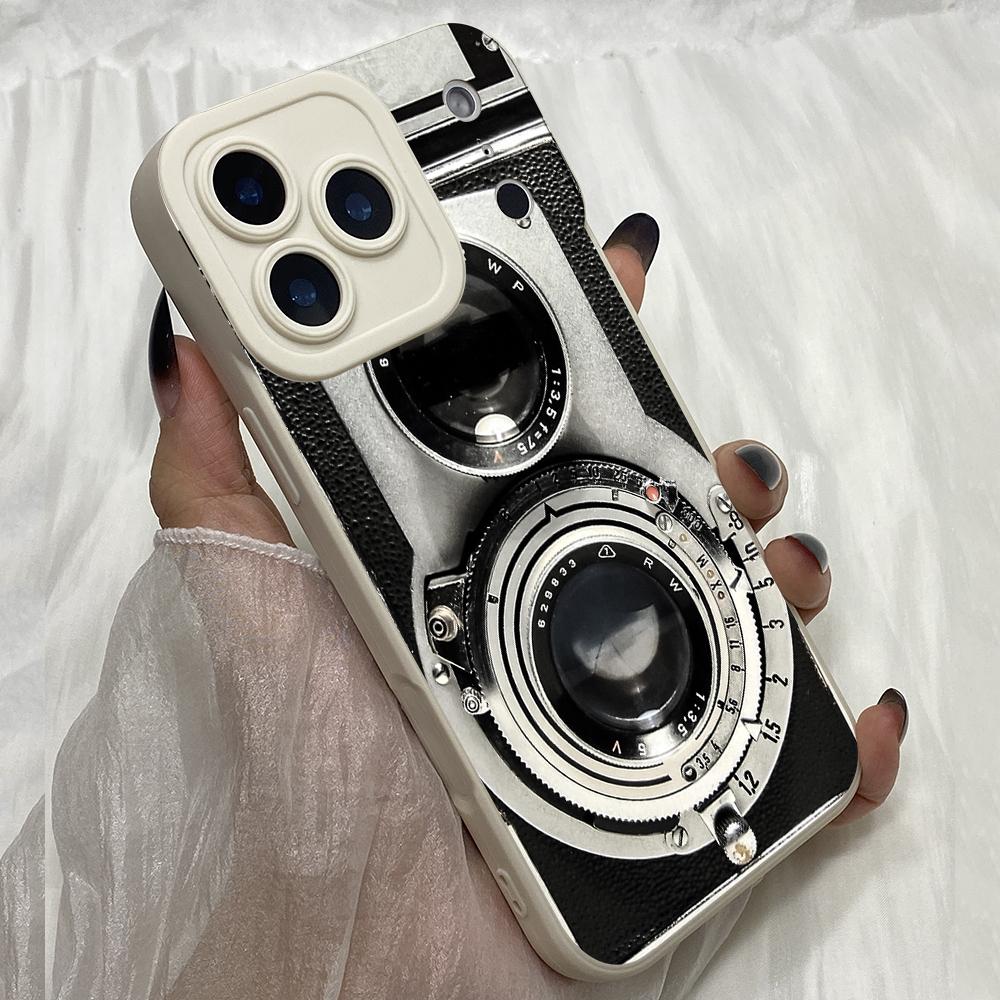 M537 Vintage Camera Boombox art Angel Eyes Soft Phone Case for iPhone Samsung Galaxy Xiaomi Rdemi Huawei Honor Infinix Realme OPPO Vivo All Model Case