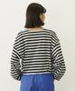 Milkfed Casual Tuck Stripe Long Sleeve Top in White Women's