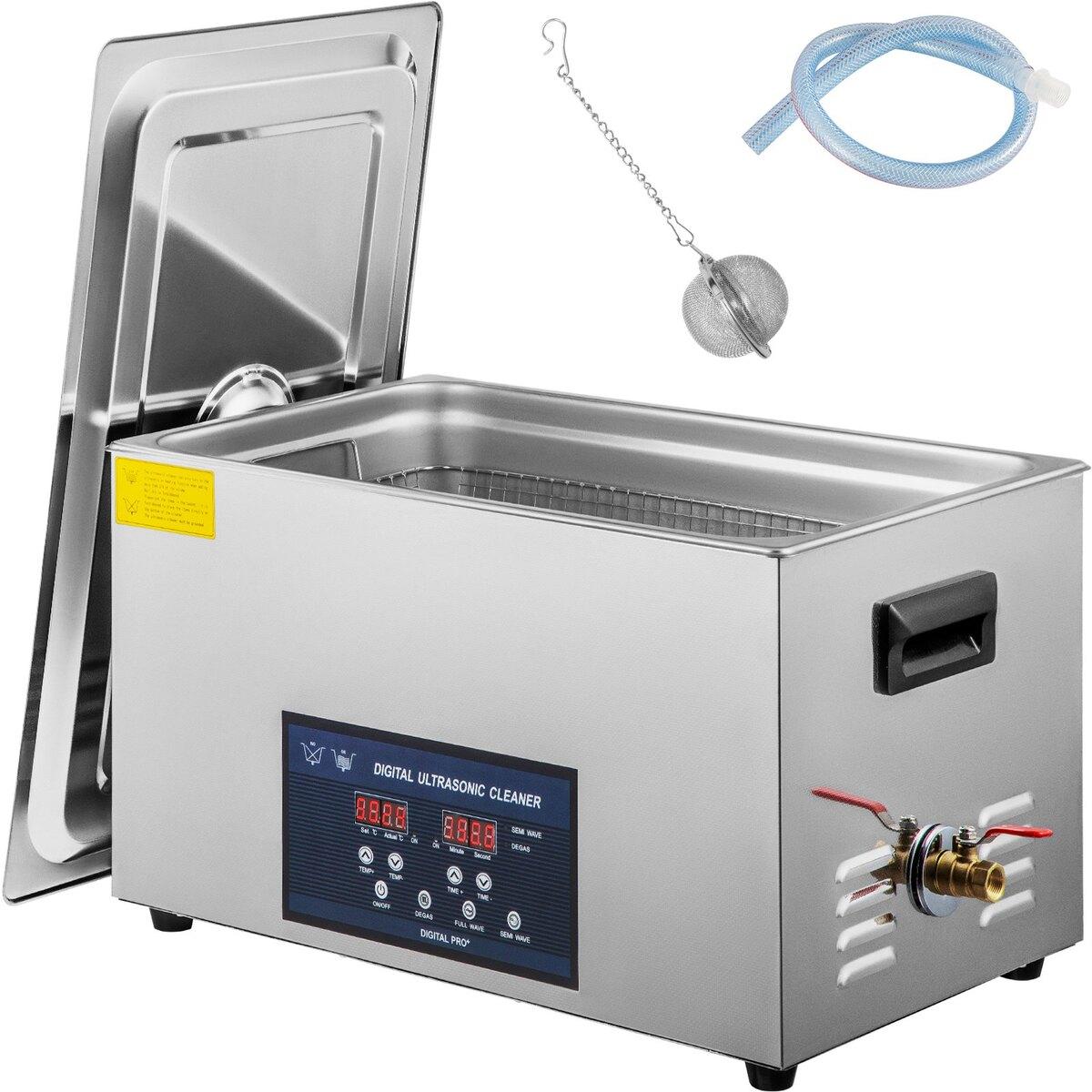 Buying Solutions, MB 30L Ultrasone Reiniger Dubbele Frequentie Ultrasone Reinigingsmachine met Verwarmer Sieradenreiniger voor Onderdelen Sieraden Bril Ring Kunstgebit Plaatje Printplaat