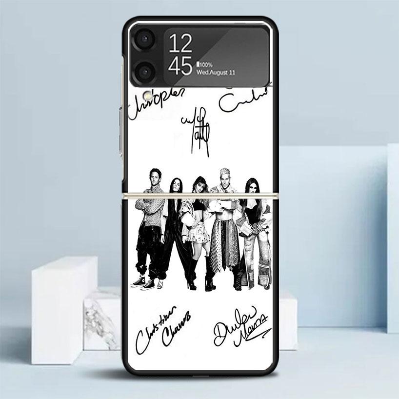 F-Fashion RBD R-Rebelde Black Cover for Samsung Galaxy Z Flip 7 6 5 4 3 5G Phone Case Flip7 Flip6 Flip5 Flip4 Flip3 Pattern Case