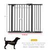 Adjustable Safety Gate W/ One Extensions, Four Adjustable Screws, Black