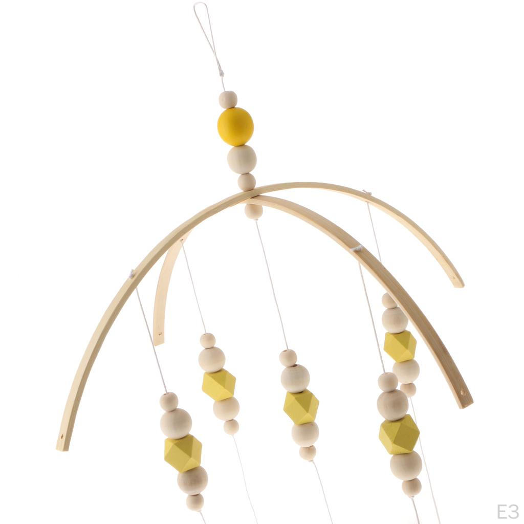 Baby Kids Crib Mobile Bed Bell Toys Wooden Wind Chimes Hanging Room Decor