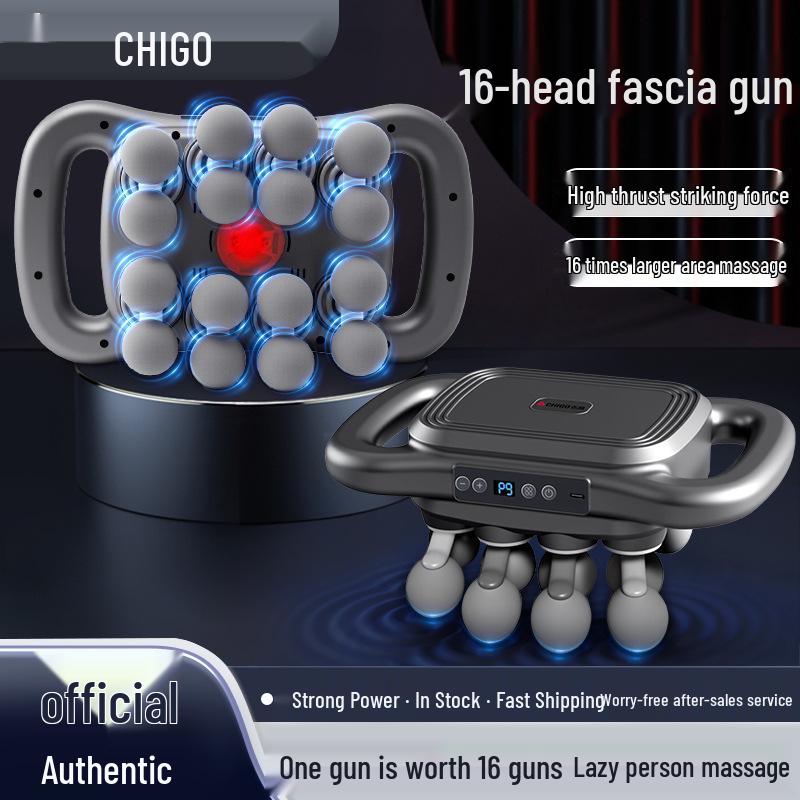 

ZhiGao 16-Head Fascia Gun: Deep, High-Frequency Vibration Muscle Massager