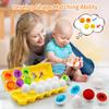 Matching Smart  Eggs Toy  For Kids  3D Puzzle Montessori Learning Education Toys Color Shape Sorter Game Easter Egg Travel Gifts