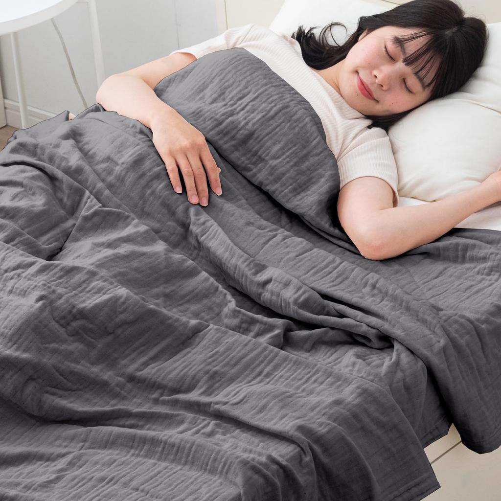 Tansu no Gen Gauze Wide and 160 x Summer Cotton Towel 18900001 Blanket, Single, Long, 210mm, 100% Cotton, 5-Layer Gauze, Blanket, (107685)