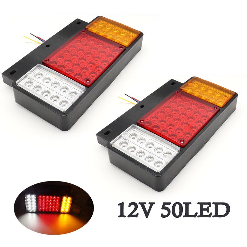 

2x12V 24V водонепроницаемый светильник для грузовика в сборе 50LED задний фонарь Высокое качество супер яркие светодиодные задние фонари для ISUZU Elf Off-Road ATV