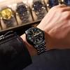 POEDAGAR Sport Casual Man Wristwatch Waterproof Stainless Steel Luminous Original Watch Date Week Quartz Watches Reloj