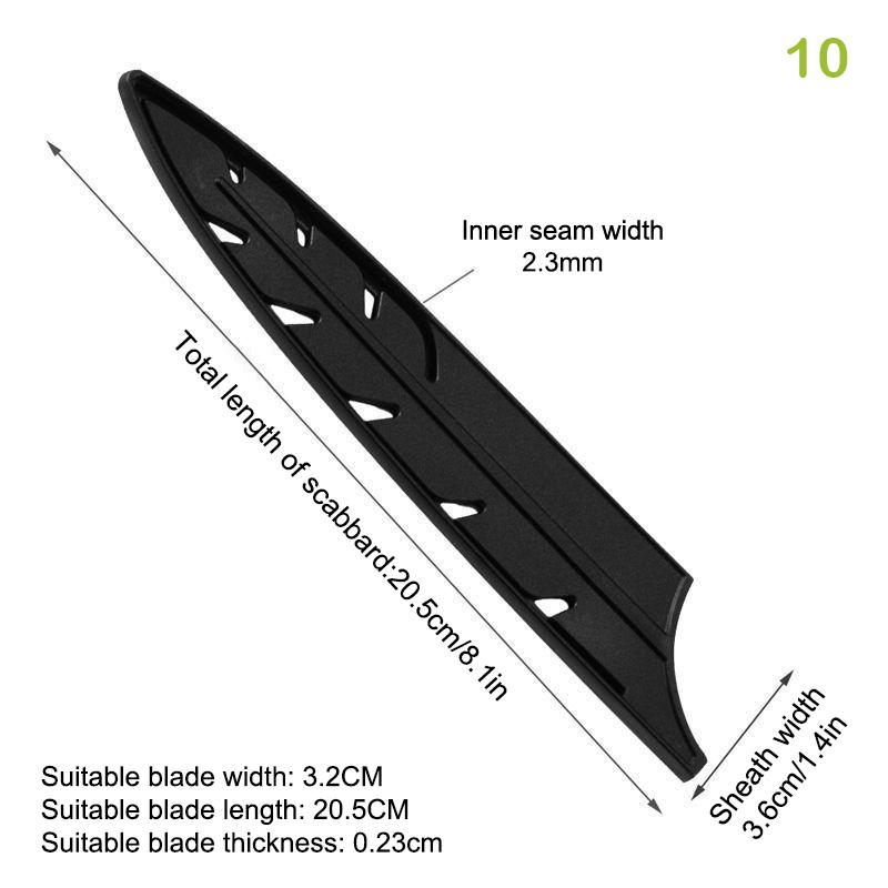 3-8 Inch Kitchen Knife Sheath Black Plastic Knife Covers Knife Blade Protector Cover Edge Guards Case Kitchen Accessory