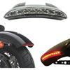 ANKIA Motorcycle Chopped Rear Fender Edge LED Brake License Plate Tail Light Stop Running Light Turn Signal Lamp for Night/Low-Light Riding for