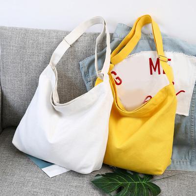 Borsa a tracolla regolabile da donna in tela tinta unita con tracolla regolabile