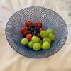 Round Iron Art Fruit Basket Hollow Fruit Vegetable Basket Mesh Fruit Snacks Basket  Picnic