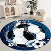 Football Graffiti Movement Flannel-printed round floor mats are slip-resistant Suitable for room bedroom terrace garden carpets