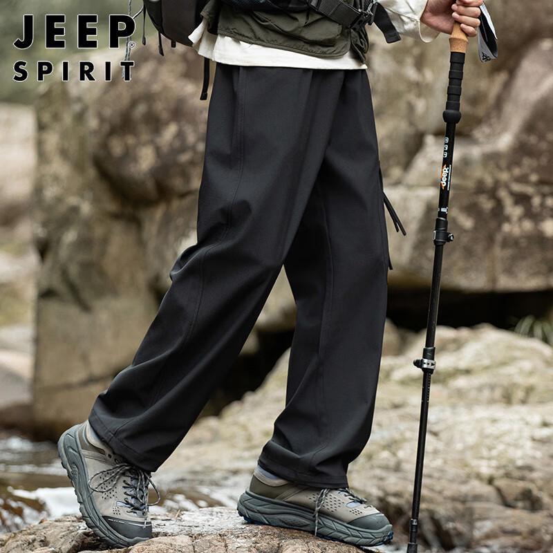 JEEP SPIRIT Men's Casual Straight Leg Cargo Pants for Autumn/Winter