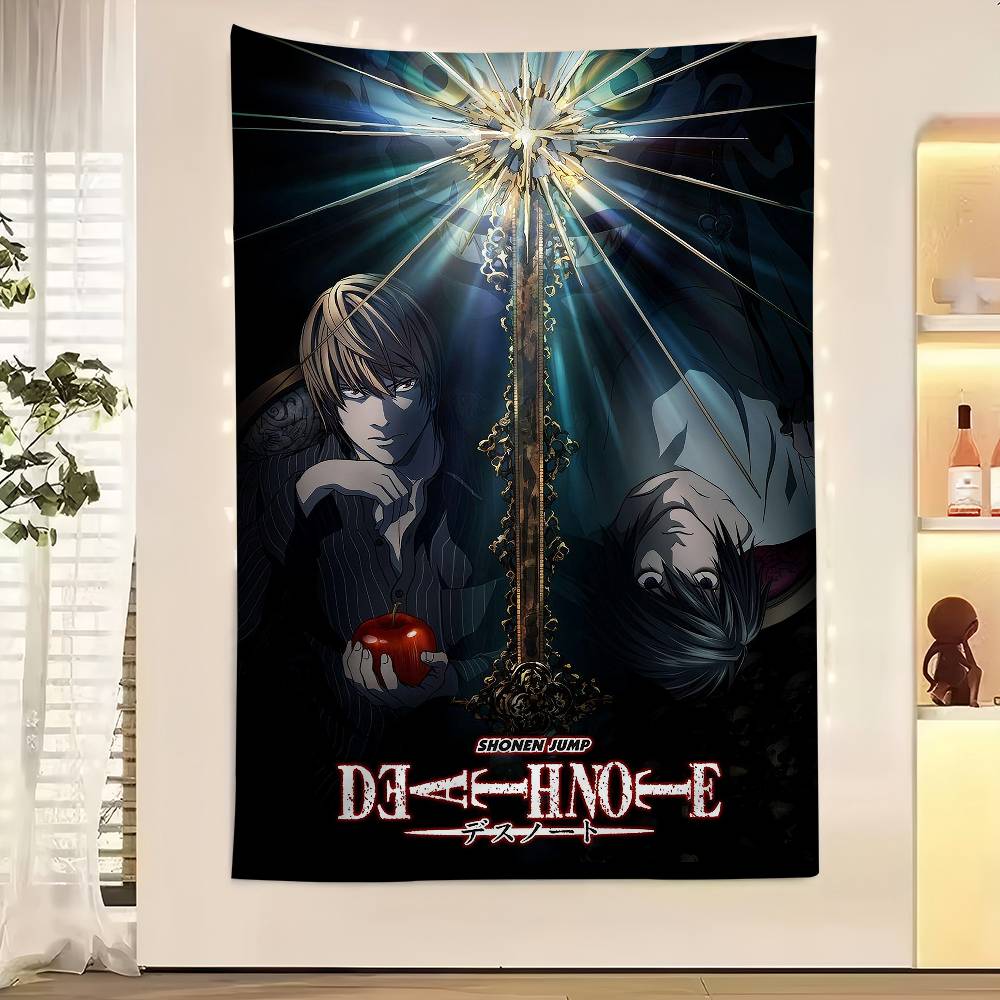 Anime DDeath NNote Japan Cartoon Tapestry Art Printing Japanese Wall Tapestry Anime Wall Hanging Home Decor