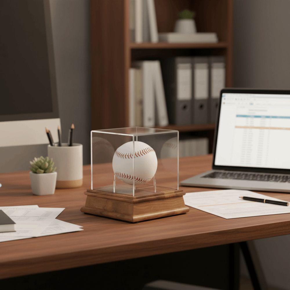 Acrylic Cube Baseball Box Dustproof Baseball Holder Baseball Display Case Golf Tennis Billiard