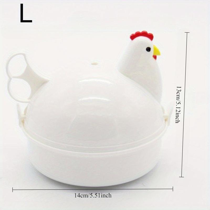 Hübscher Eierkocher und Dampfgarer in Hühnerform für die Mikrowelle für 4 Eier | Schnellkochendes Küchenwerkzeug, BPA-freies Design | Perfektes Zubehör zum Kochen von Frühstücken