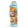 1PC Abundant Delicious Food Plate Print 750ml Color Plastic Sports Water Bottle Leakproof Flip Straw Lid Suitable for Sports Office Home Use