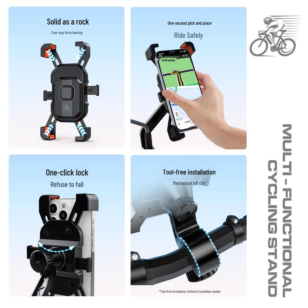 Shockproof Bicycle & Motorcycle Phone Mount for GPS
