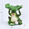 Frog Bird Feeder Garden Sculpture Miniature Decor for Indoor And Outdoor