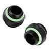 2Pcs Water Cooling Dual External Thread Hose Adapter Compression Fitting